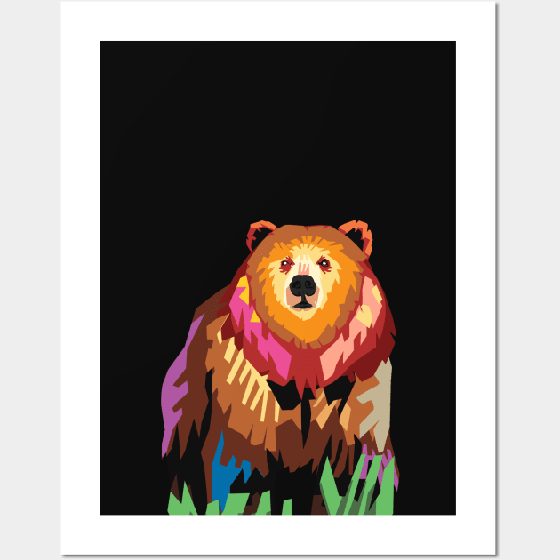 WPAP bear Wall Art by siddick49